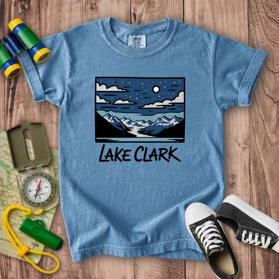 Lake Clark at Night Kids Cotton T-Shirt