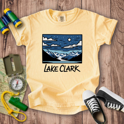 Lake Clark at Night Kids Cotton T-Shirt