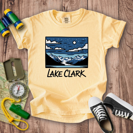 Lake Clark at Night Kids Cotton T-Shirt