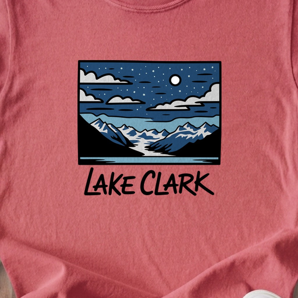 Lake Clark at Night Kids Cotton T-Shirt