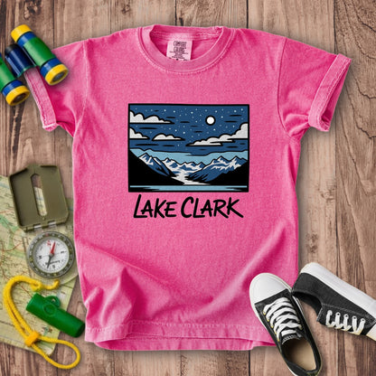 Lake Clark at Night Kids Cotton T-Shirt