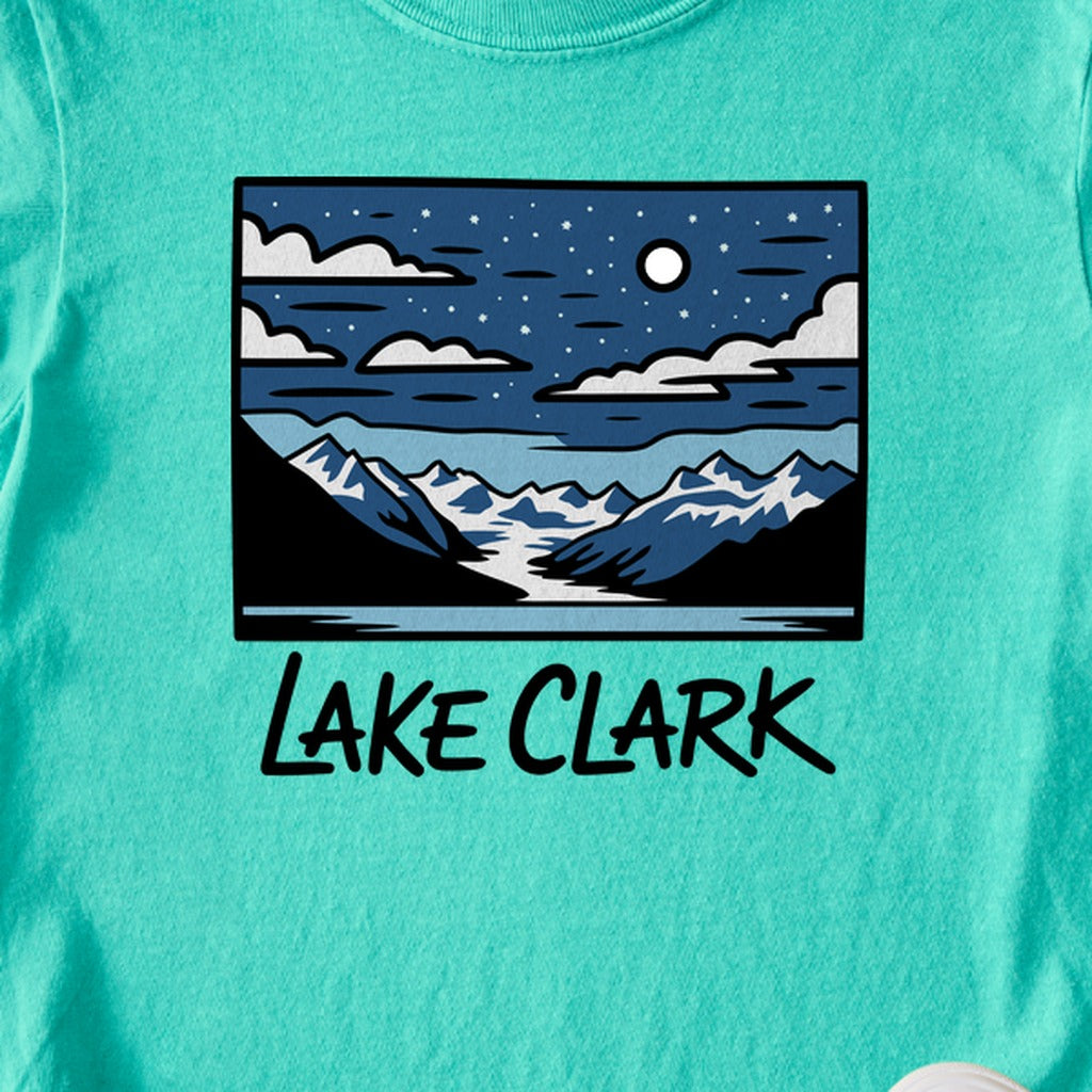 Lake Clark at Night Kids Cotton T-Shirt
