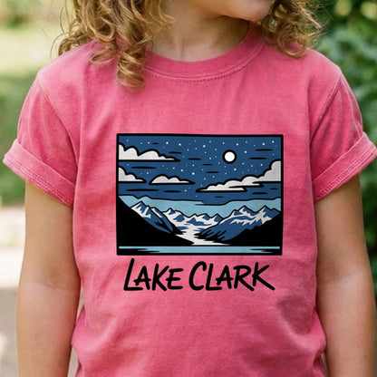 Lake Clark at Night Kids Cotton T-Shirt