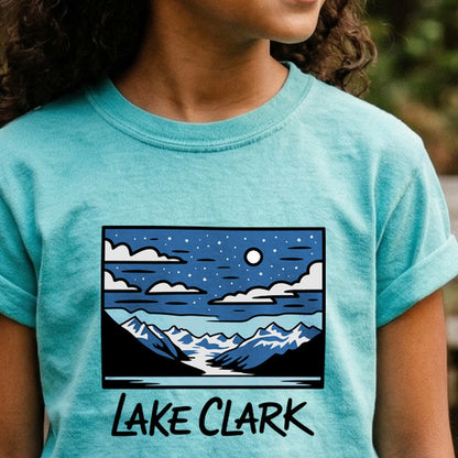 Lake Clark at Night Kids Cotton T-Shirt