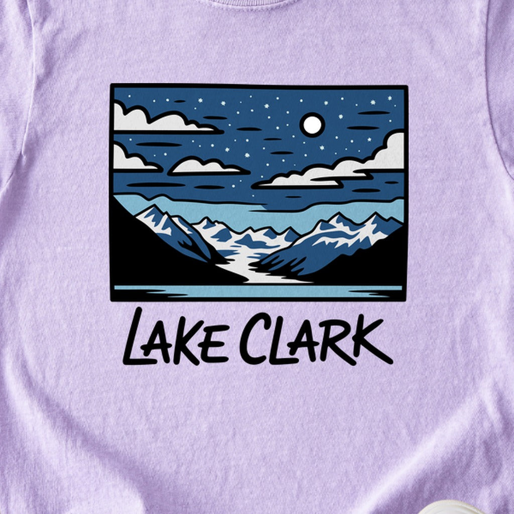 Lake Clark at Night Kids Cotton T-Shirt