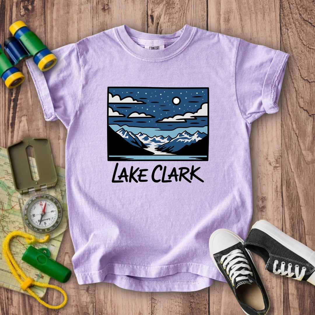 Lake Clark at Night Kids Cotton T-Shirt