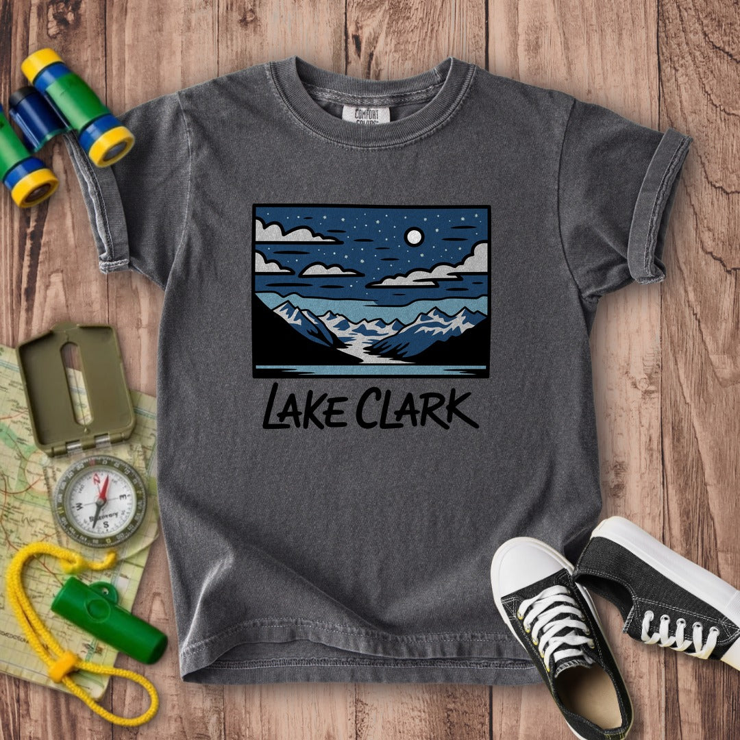 Lake Clark at Night Kids Cotton T-Shirt