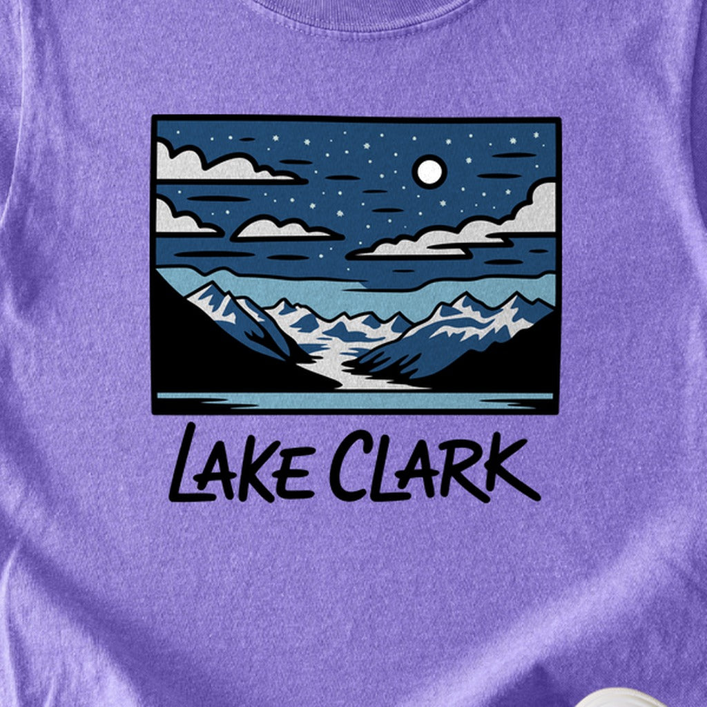 Lake Clark at Night Kids Cotton T-Shirt