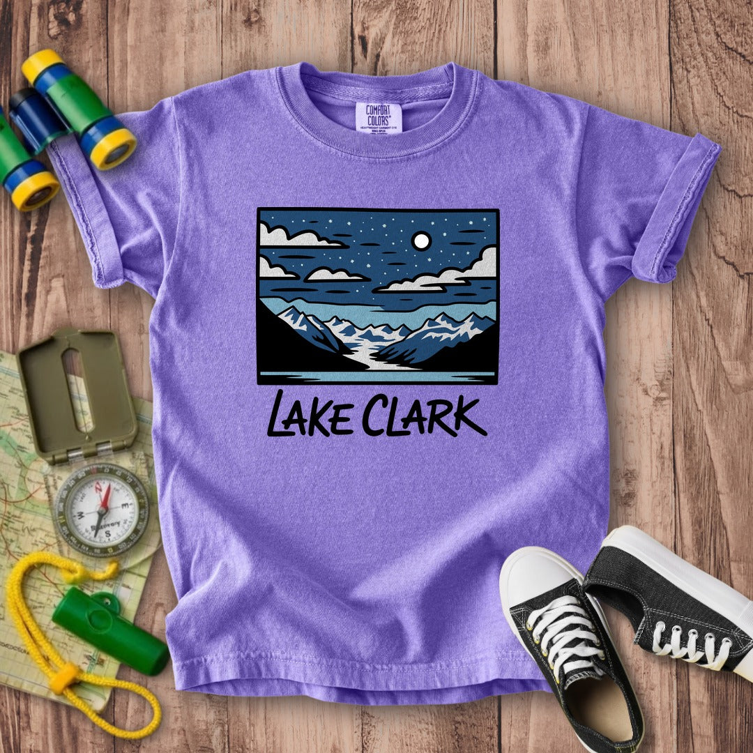 Lake Clark at Night Kids Cotton T-Shirt