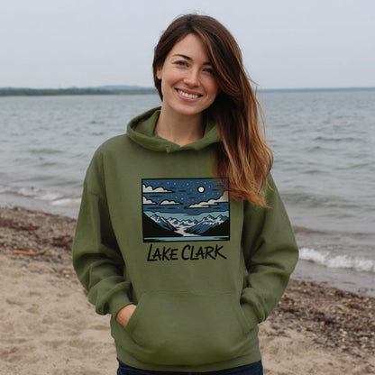 Lake Clark at Night Hoodie