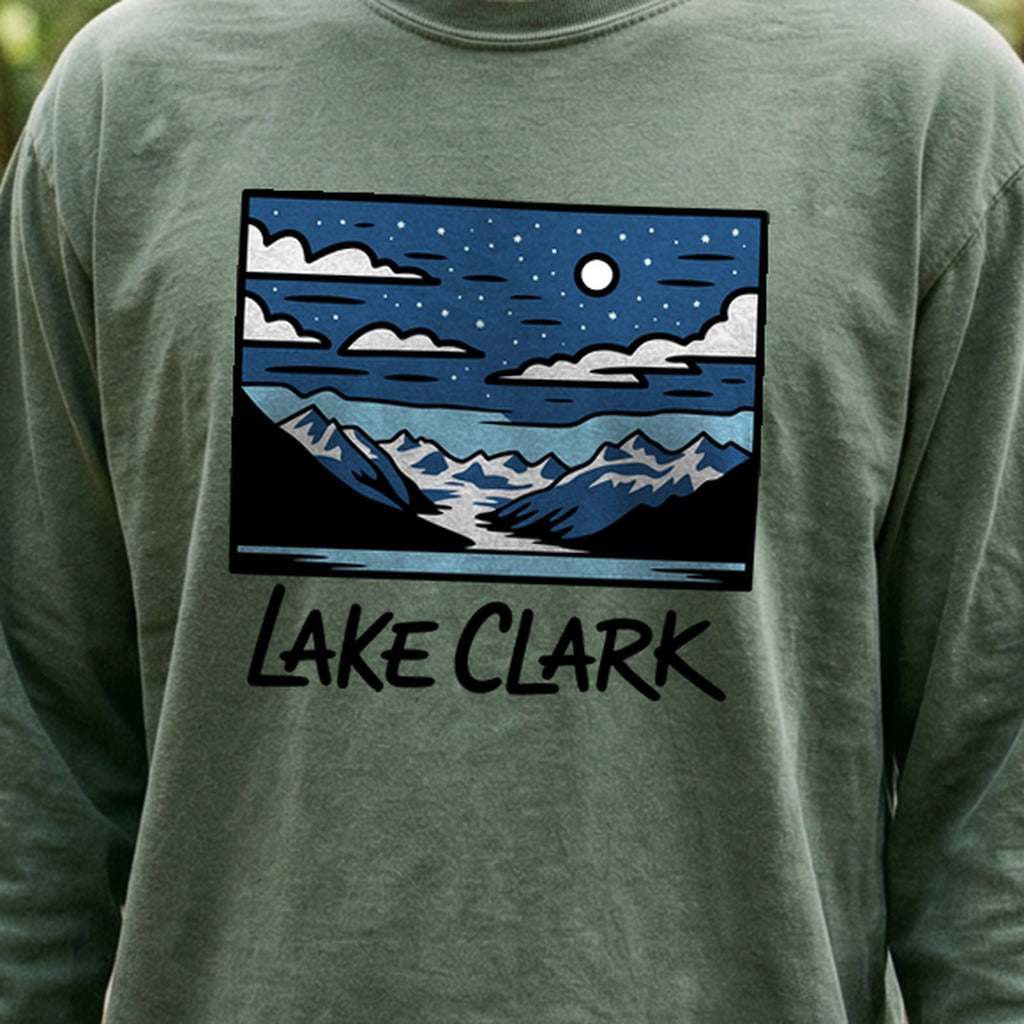 Lake Clark at Night Premium Long Sleeve