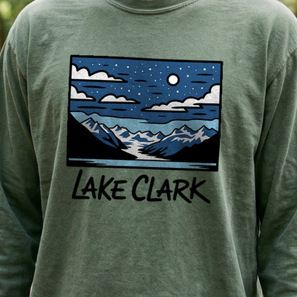 Lake Clark at Night Premium Long Sleeve