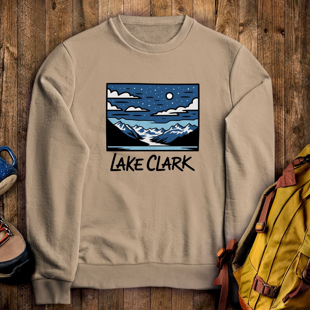 Lake Clark at Night Crewneck Sweatshirt