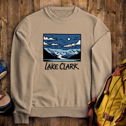 Lake Clark at Night Crewneck Sweatshirt