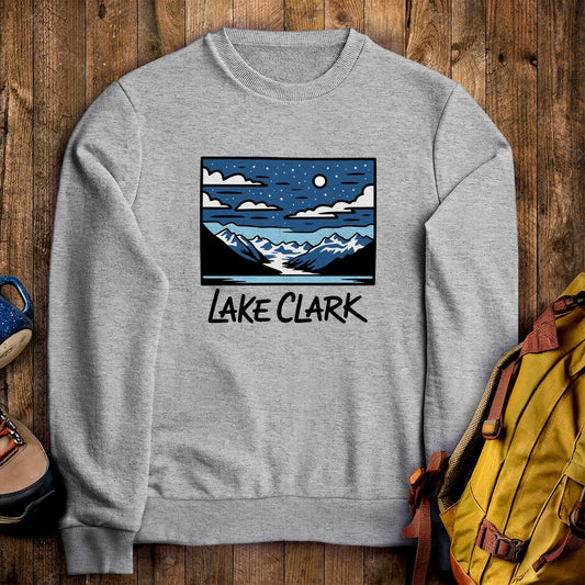 Lake Clark at Night Crewneck Sweatshirt