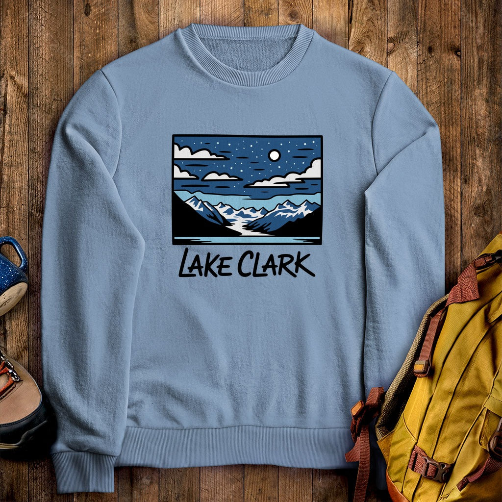 Lake Clark at Night Crewneck Sweatshirt