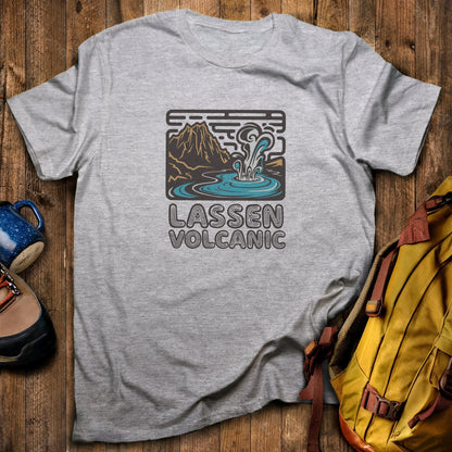 Lassen Volcanic National Park T-Shirt Sport Grey Adventure and Outdoors Themed T-Shirt