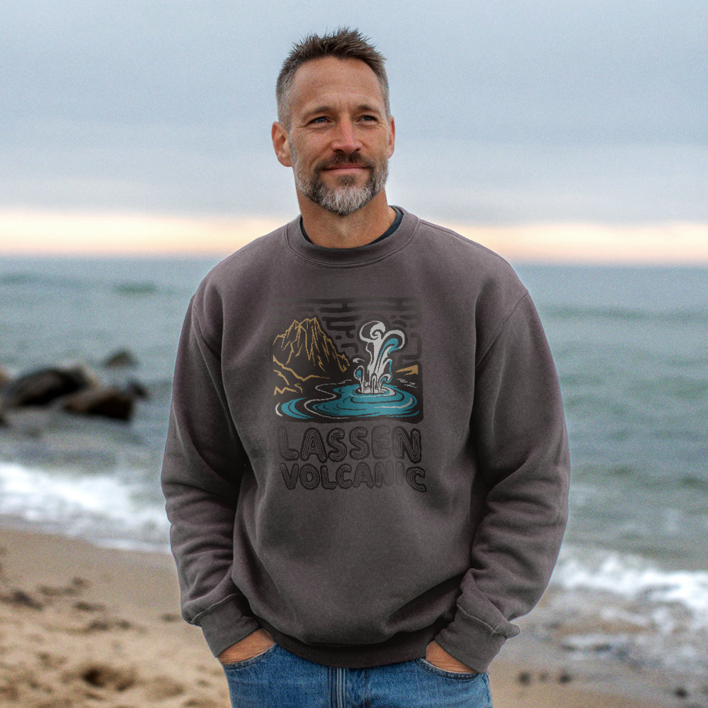 Lassen Volcanic National Park Crewneck Sweatshirt Adventure and Outdoors Themed Sweatshirt