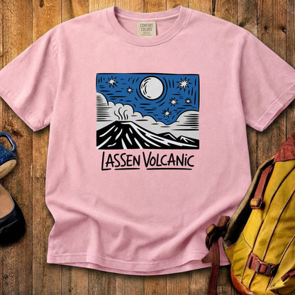 Lassen Volcanic at Night Cotton T-Shirt