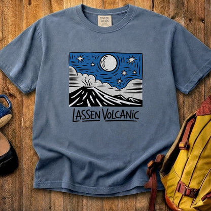 Lassen Volcanic at Night Cotton T-Shirt