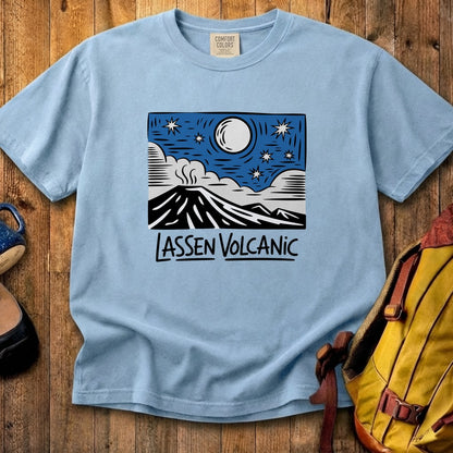 Lassen Volcanic at Night Cotton T-Shirt