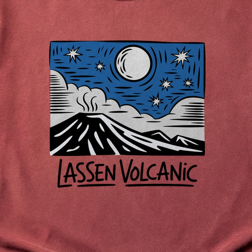 Lassen Volcanic at Night Cotton T-Shirt