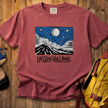 Lassen Volcanic at Night Cotton T-Shirt