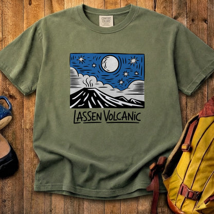 Lassen Volcanic at Night Cotton T-Shirt