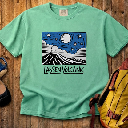 Lassen Volcanic at Night Cotton T-Shirt