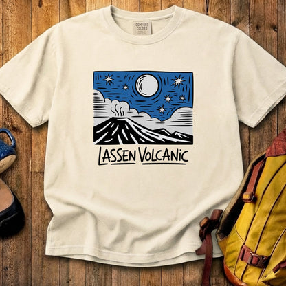 Lassen Volcanic at Night Cotton T-Shirt