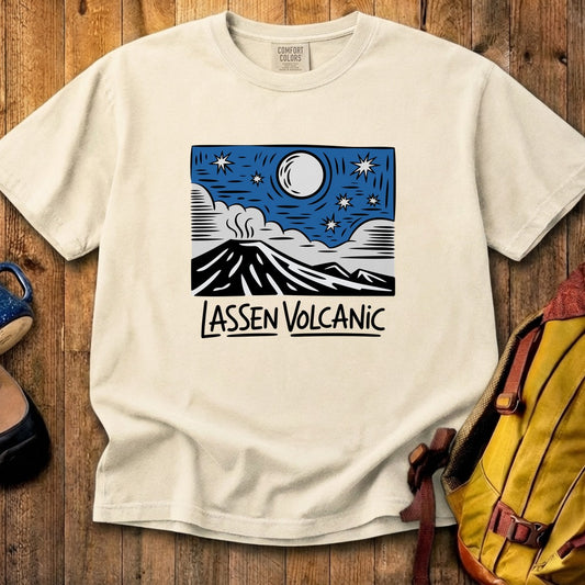 Lassen Volcanic at Night Cotton T-Shirt