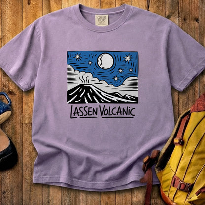 Lassen Volcanic at Night Cotton T-Shirt