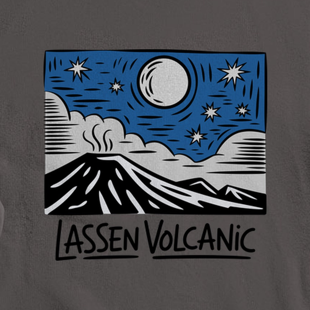 Lassen Volcanic at Night Crewneck Sweatshirt