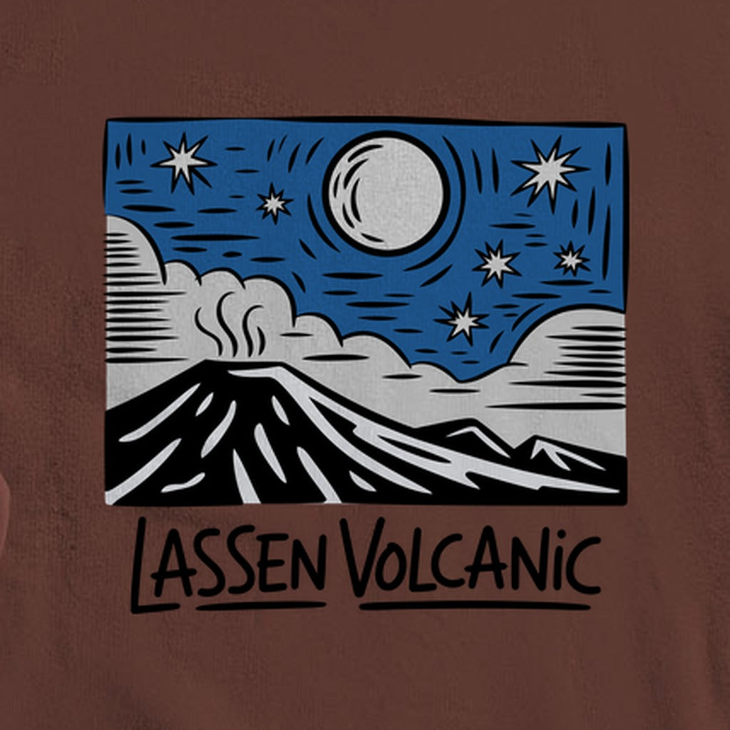 Lassen Volcanic at Night Crewneck Sweatshirt