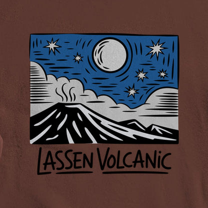 Lassen Volcanic at Night Crewneck Sweatshirt