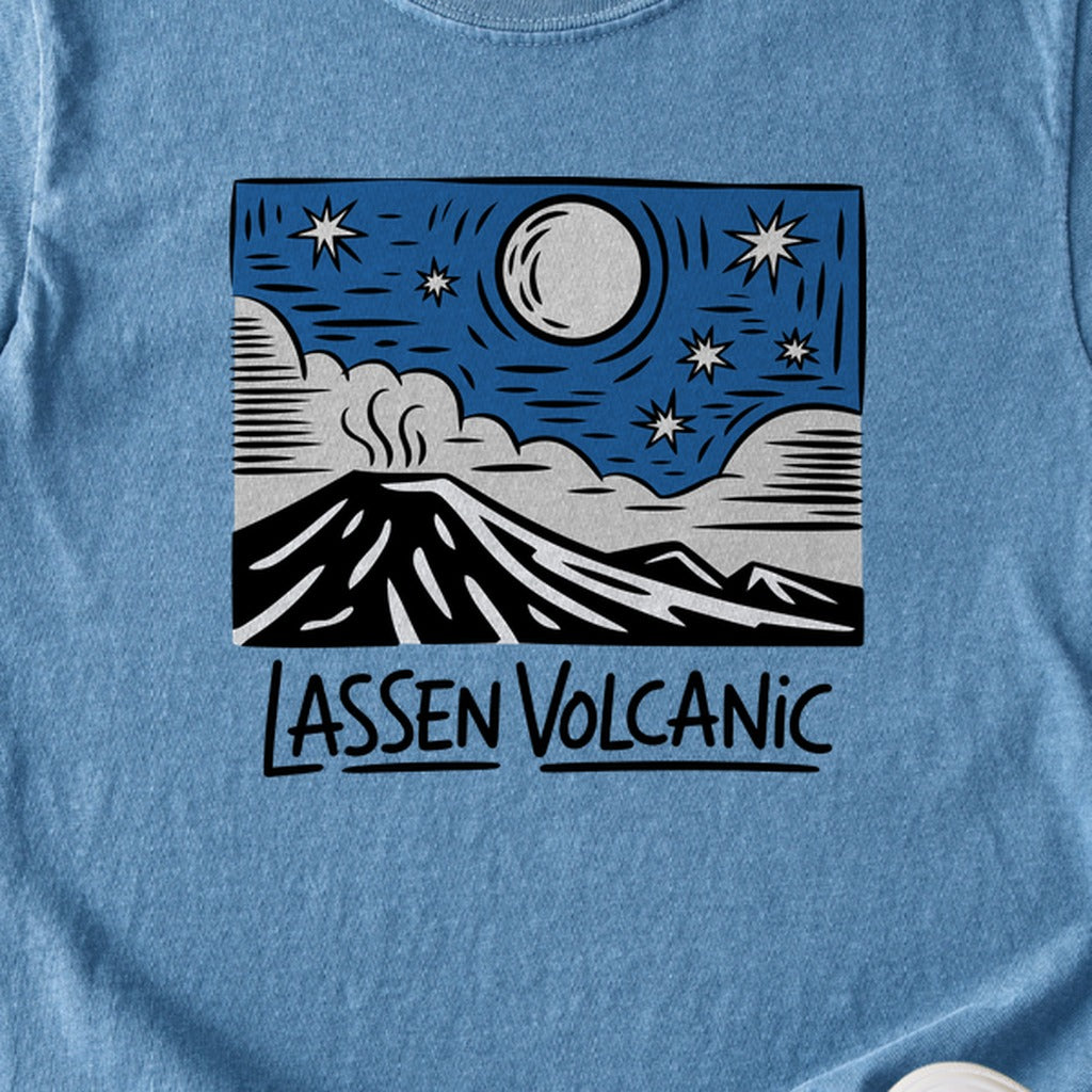 Lassen Volcanic at Night Kids Cotton T-Shirt