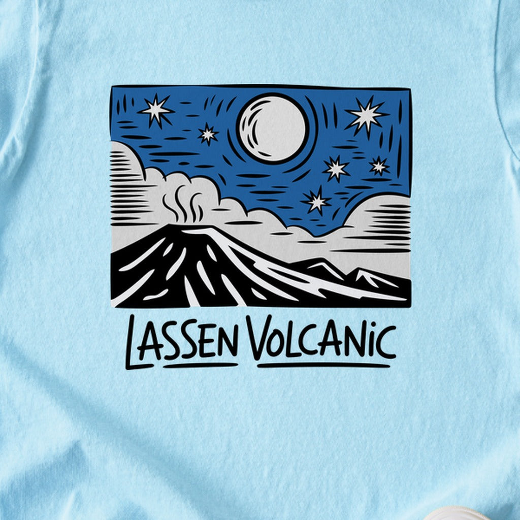 Lassen Volcanic at Night Kids Cotton T-Shirt