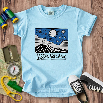 Lassen Volcanic at Night Kids Cotton T-Shirt