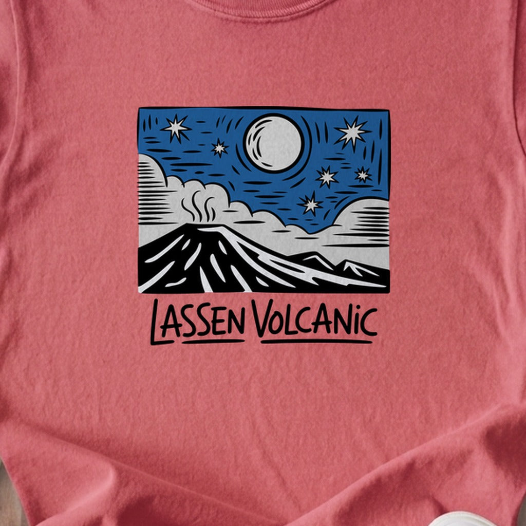 Lassen Volcanic at Night Kids Cotton T-Shirt