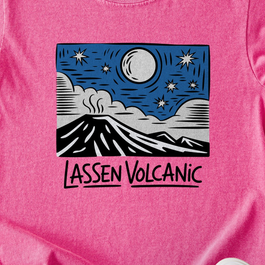 Lassen Volcanic at Night Kids Cotton T-Shirt