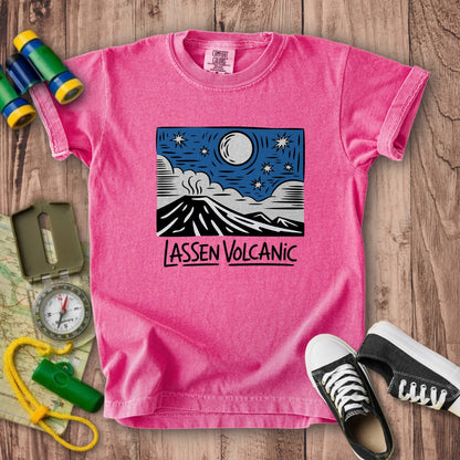 Lassen Volcanic at Night Kids Cotton T-Shirt