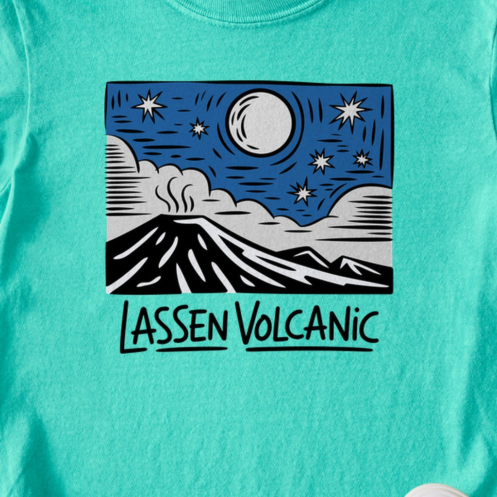 Lassen Volcanic at Night Kids Cotton T-Shirt