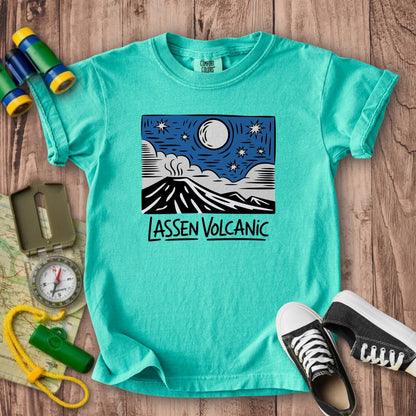 Lassen Volcanic at Night Kids Cotton T-Shirt