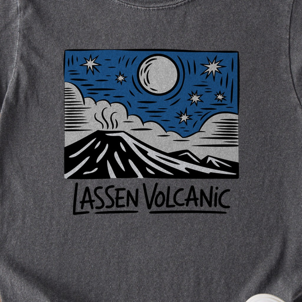 Lassen Volcanic at Night Kids Cotton T-Shirt