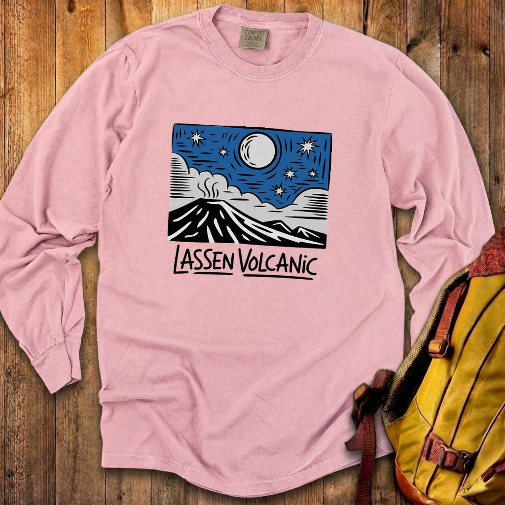 Lassen Volcanic at Night Premium Long Sleeve