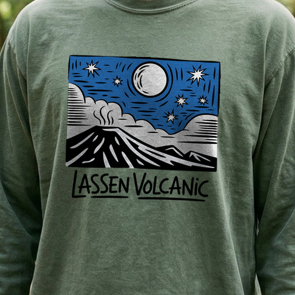 Lassen Volcanic at Night Premium Long Sleeve