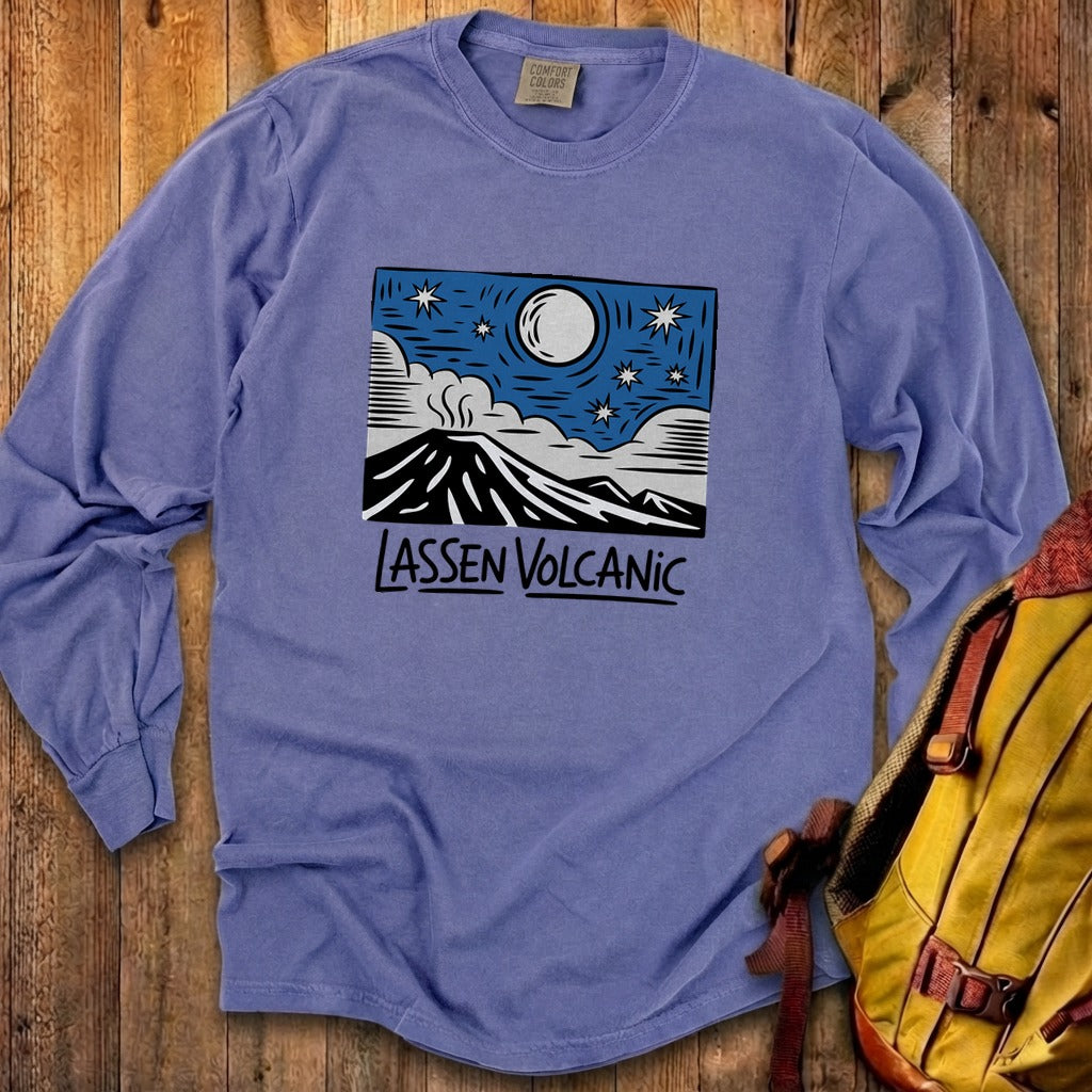 Lassen Volcanic at Night Premium Long Sleeve