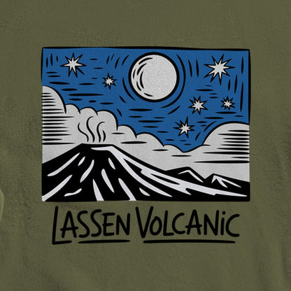 Lassen Volcanic at Night Crewneck Sweatshirt