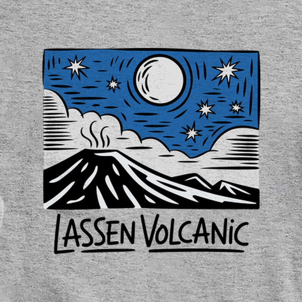 Lassen Volcanic at Night Crewneck Sweatshirt