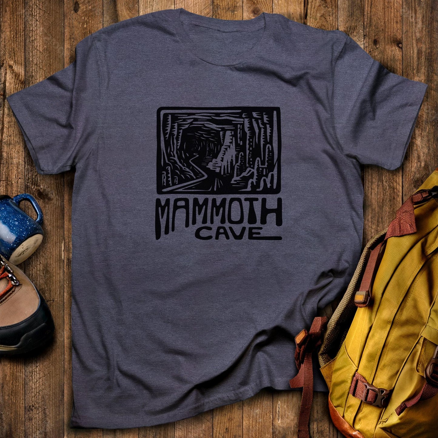 Mammoth Cave National Park T-Shirt Heather Navy Adventure and Outdoors Themed T-Shirt